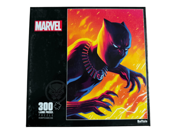 A black panther painting is shown in this box.