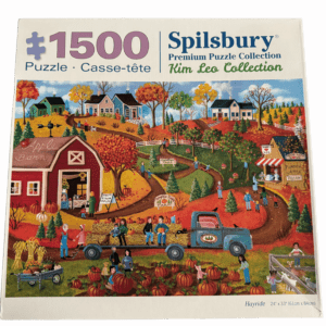 A puzzle is shown with the picture of a farm.