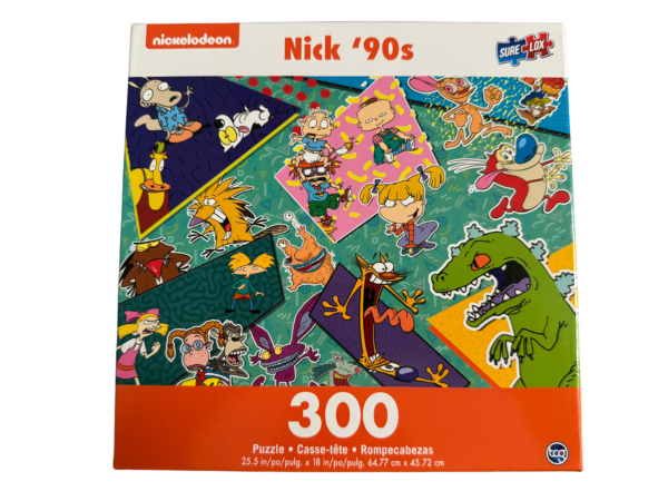 A box of nickelodeon 's nick ' 9 0 s puzzle.