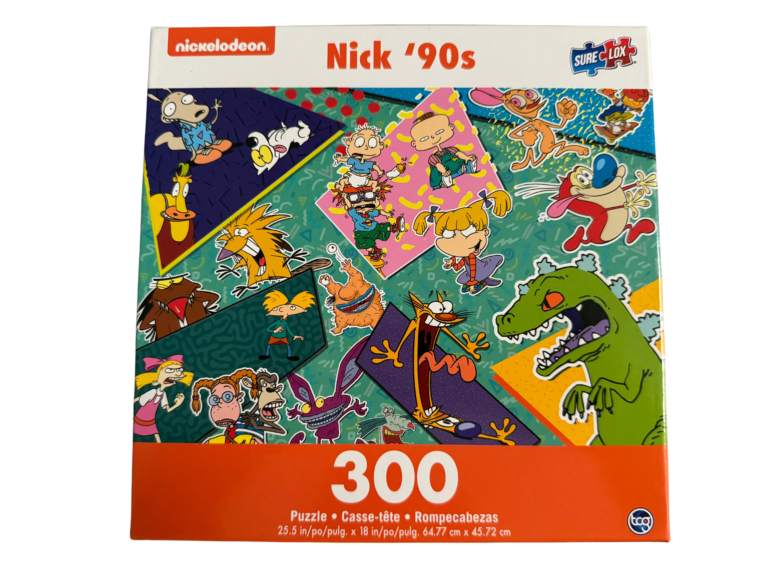 A box of nickelodeon 's nick ' 9 0 s puzzle.