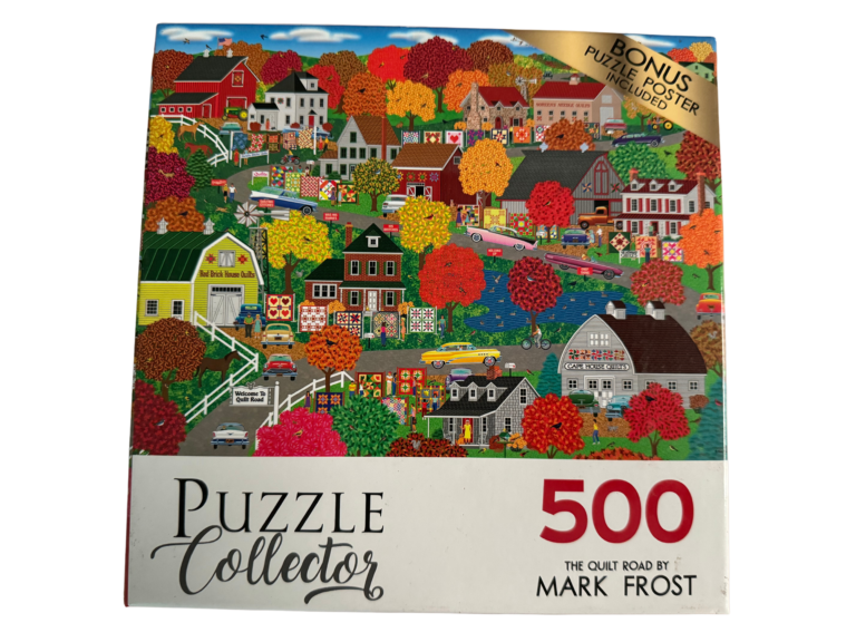 A puzzle is shown with the cover of the book.