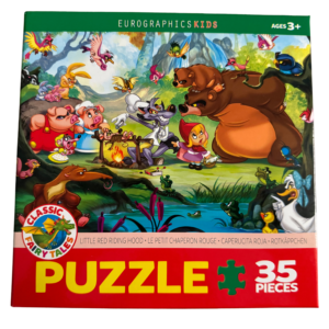 A puzzle with many different animals and people.