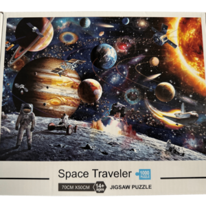 A space traveler puzzle is shown in the picture.
