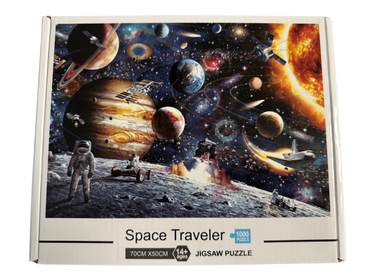 A space traveler puzzle is shown in the picture.