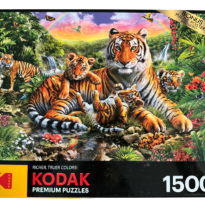 A picture of the back side of a kodak puzzle.