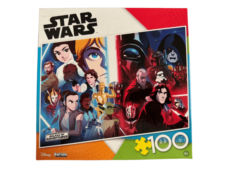 A puzzle of star wars characters and villains.