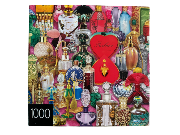 A collage of perfumes is shown in this picture.