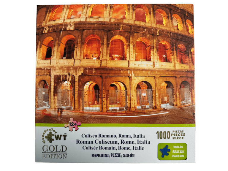 A puzzle of the colosseum in rome italy.