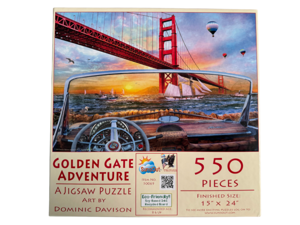 A puzzle of the golden gate bridge.