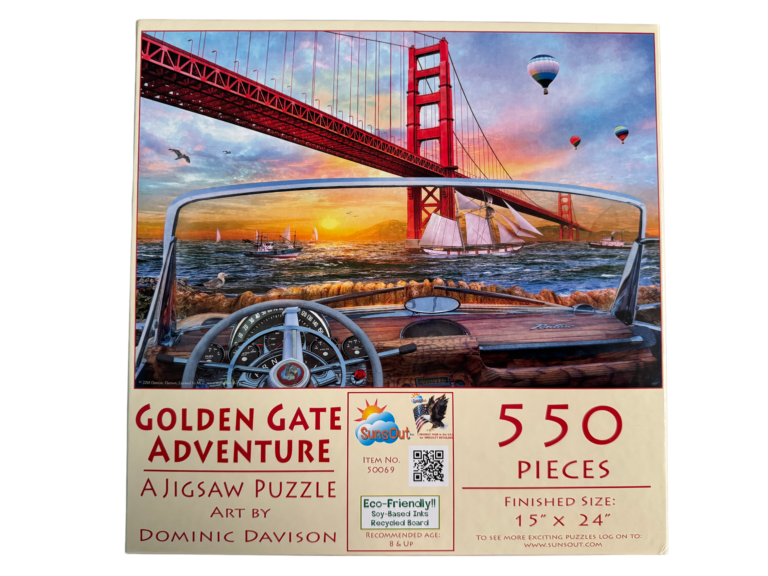 A puzzle of the golden gate bridge.