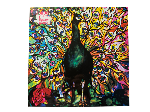 A painting of a peacock with colorful feathers.