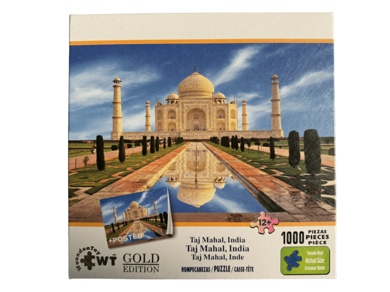 A puzzle of the taj mahal in india.