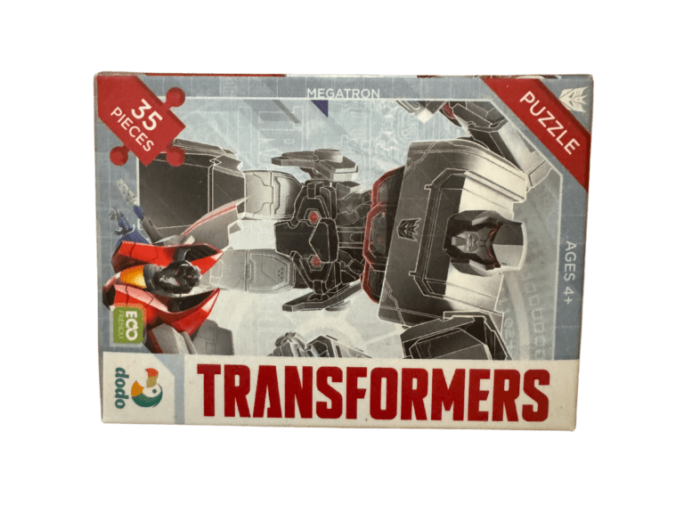 A puzzle of a robot with the word " transformers " written on it.