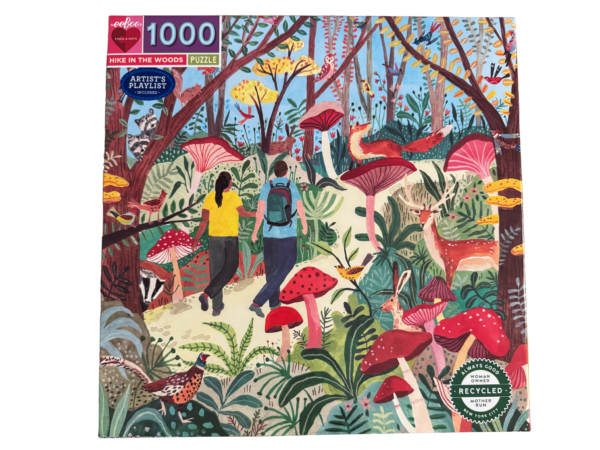 1000 piece puzzle of forest hike.