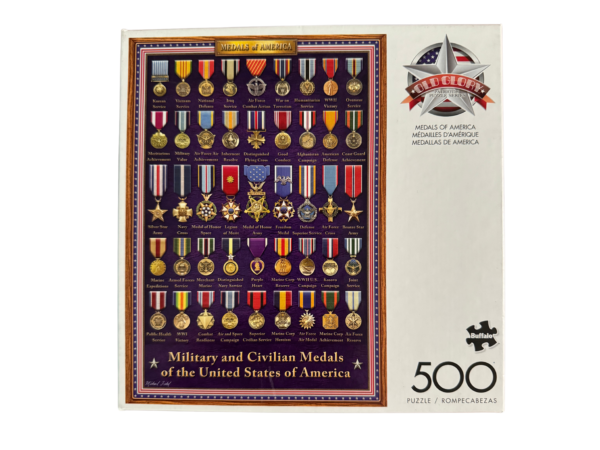 US military and civilian medals puzzle.