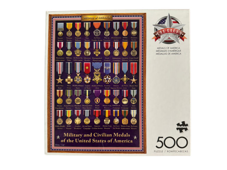 US military and civilian medals puzzle.