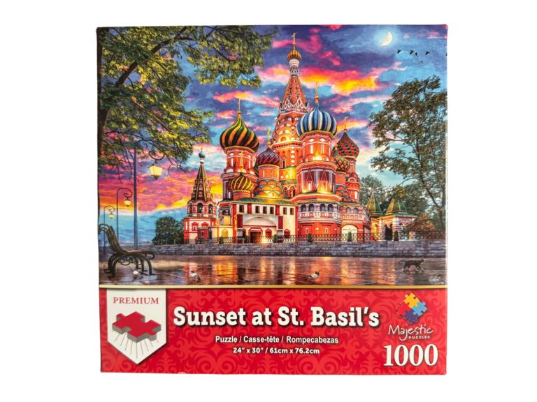 Sunset over St. Basil's Cathedral puzzle.