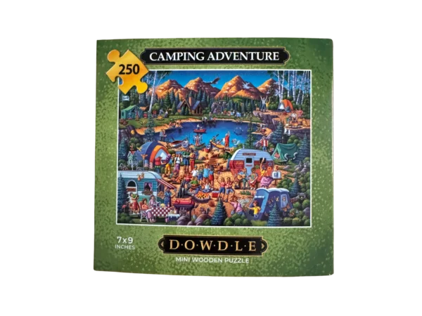 Camping adventure 250 piece wooden puzzle.