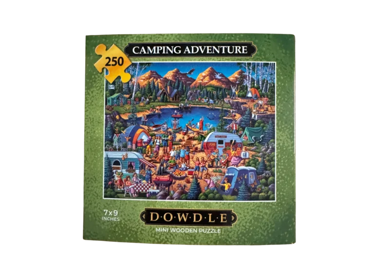 Camping adventure 250 piece wooden puzzle.